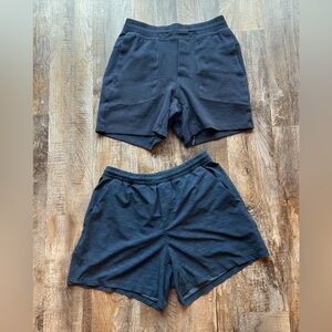 Lululemon Shorts Bundle, Pace Breaker 5” Large + At Ease 7” Medium, Navy
